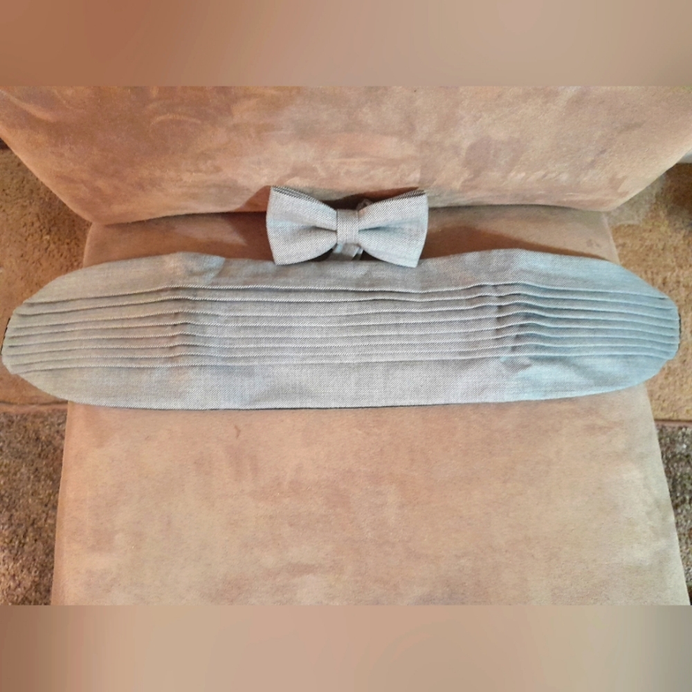 After Six Gray Cummerbund & Bowtie
